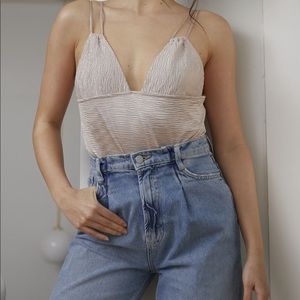 Sultry-satin-look bodysuit